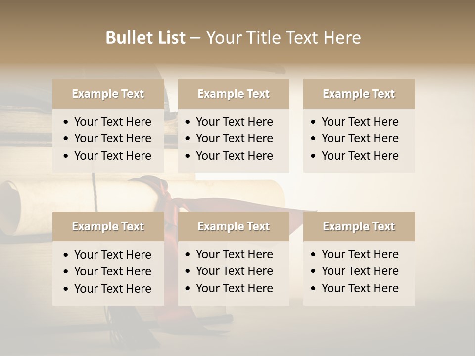 A Graduation Cap On Top Of A Stack Of Books PowerPoint Template