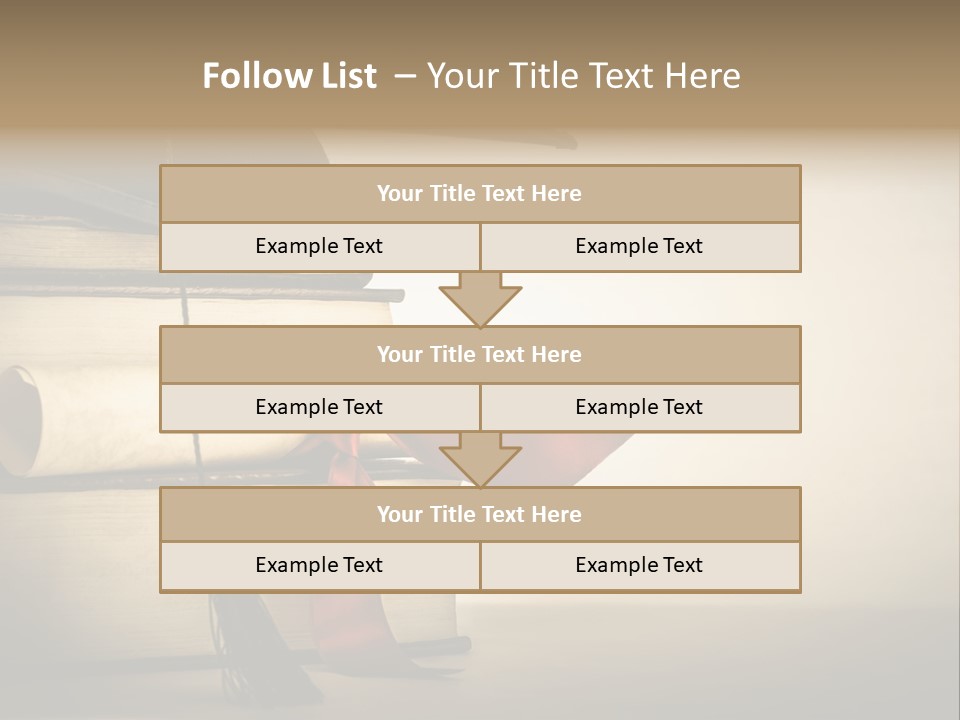 A Graduation Cap On Top Of A Stack Of Books PowerPoint Template