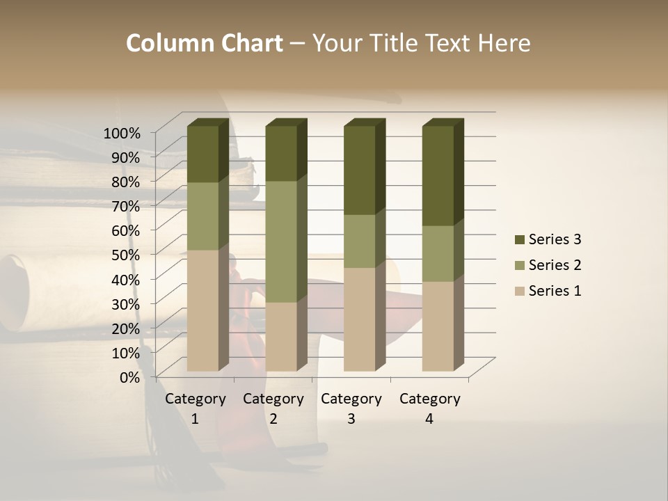 A Graduation Cap On Top Of A Stack Of Books PowerPoint Template