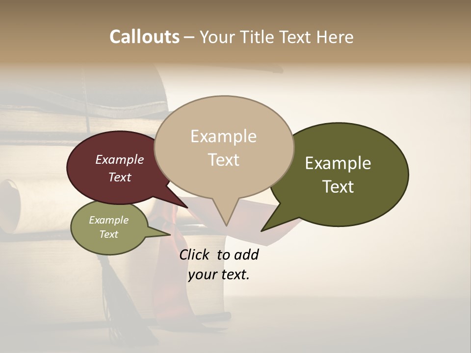 A Graduation Cap On Top Of A Stack Of Books PowerPoint Template