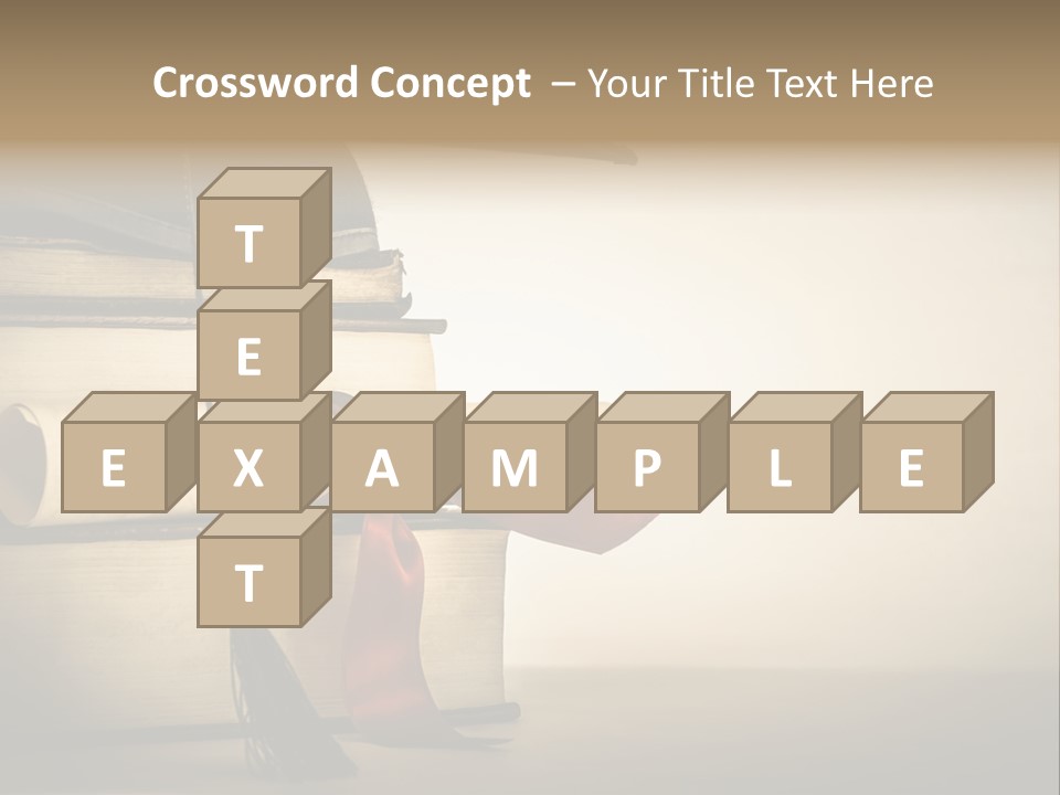 A Graduation Cap On Top Of A Stack Of Books PowerPoint Template