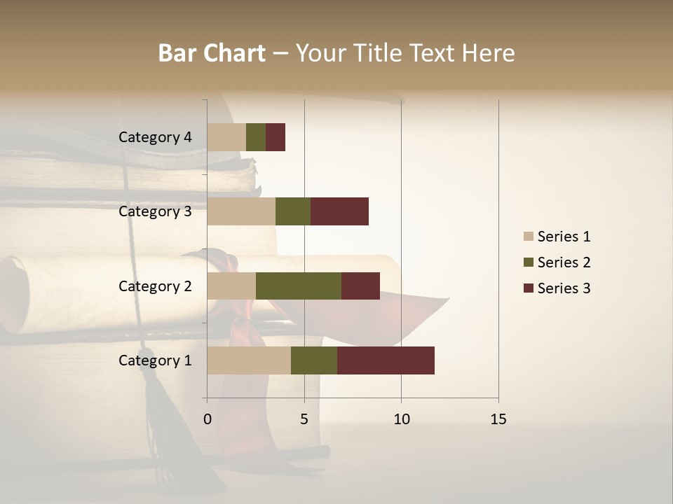 A Graduation Cap On Top Of A Stack Of Books PowerPoint Template