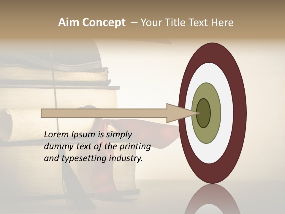 A Graduation Cap On Top Of A Stack Of Books PowerPoint Template