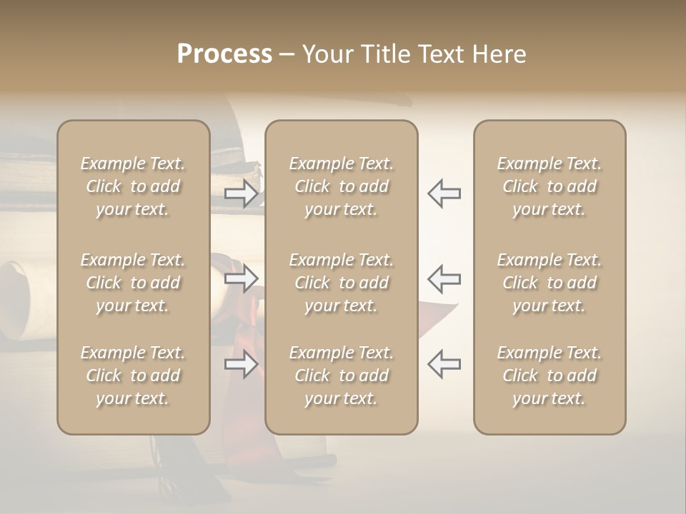 A Graduation Cap On Top Of A Stack Of Books PowerPoint Template