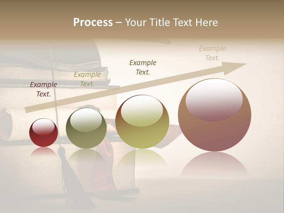 A Graduation Cap On Top Of A Stack Of Books PowerPoint Template