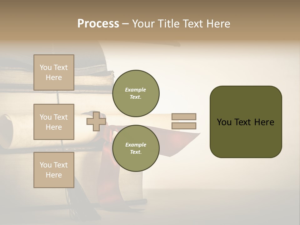 A Graduation Cap On Top Of A Stack Of Books PowerPoint Template