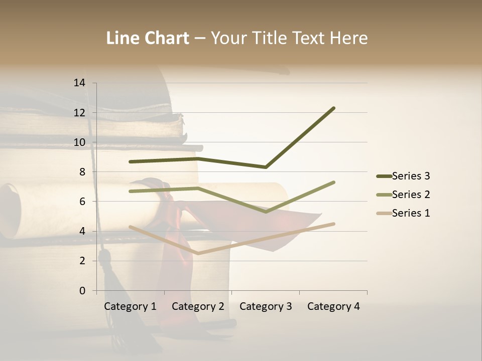 A Graduation Cap On Top Of A Stack Of Books PowerPoint Template