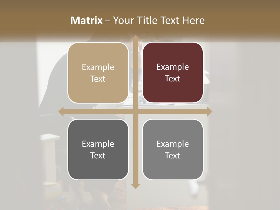 A Man Sitting At A Desk In Front Of A Laptop Computer PowerPoint Template