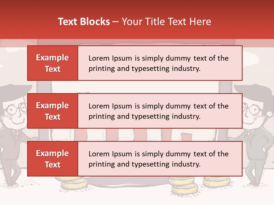 A Cartoon Of Two Men Standing In Front Of A Computer Screen With Stacks Of Coins PowerPoint Template