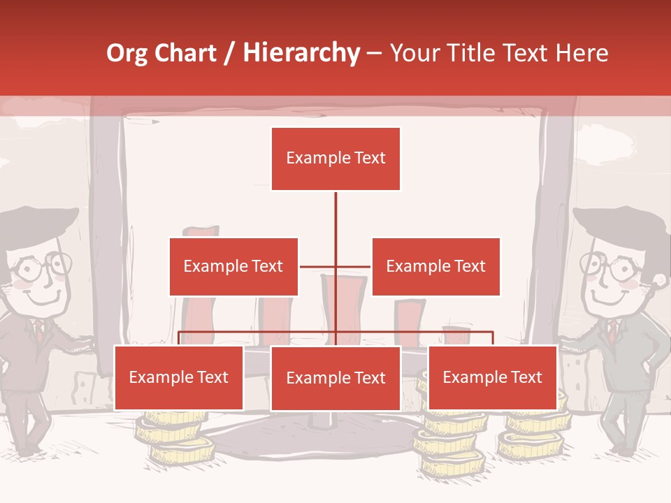 A Cartoon Of Two Men Standing In Front Of A Computer Screen With Stacks Of Coins PowerPoint Template