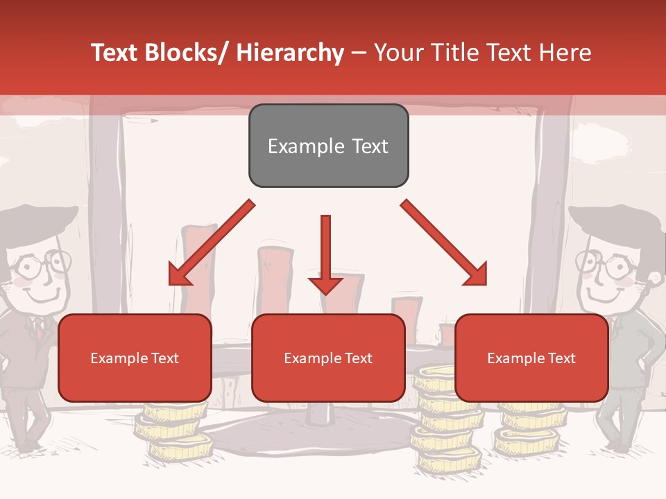 A Cartoon Of Two Men Standing In Front Of A Computer Screen With Stacks Of Coins PowerPoint Template