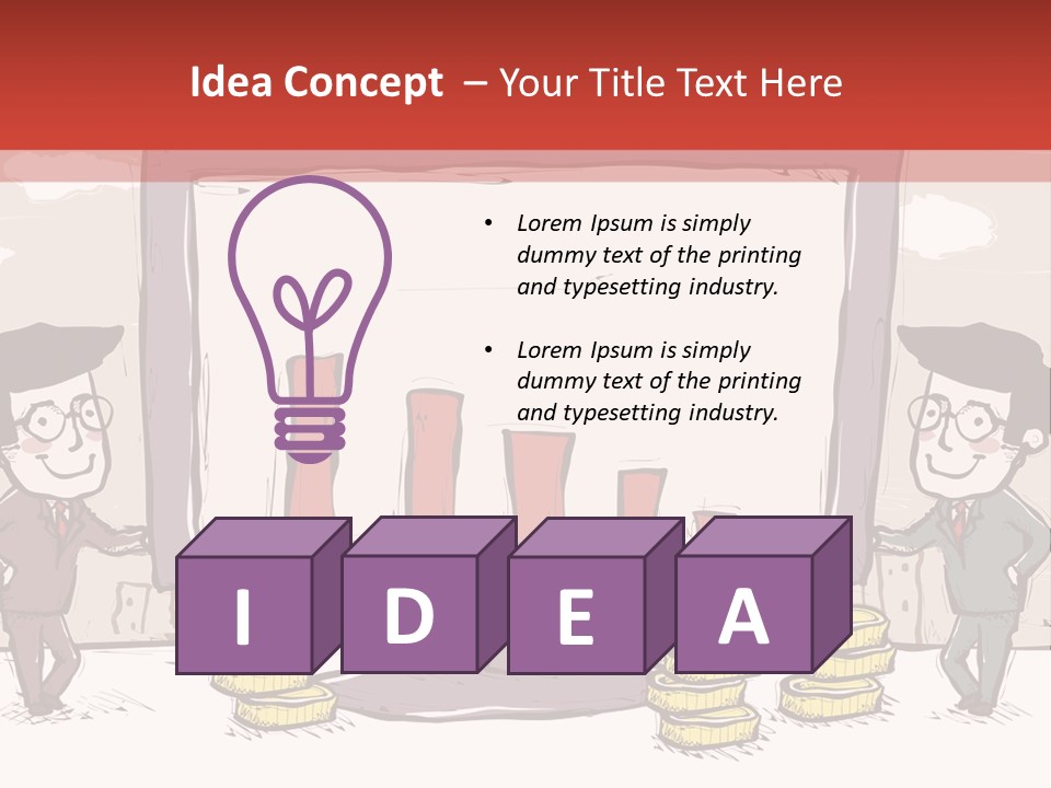 A Cartoon Of Two Men Standing In Front Of A Computer Screen With Stacks Of Coins PowerPoint Template