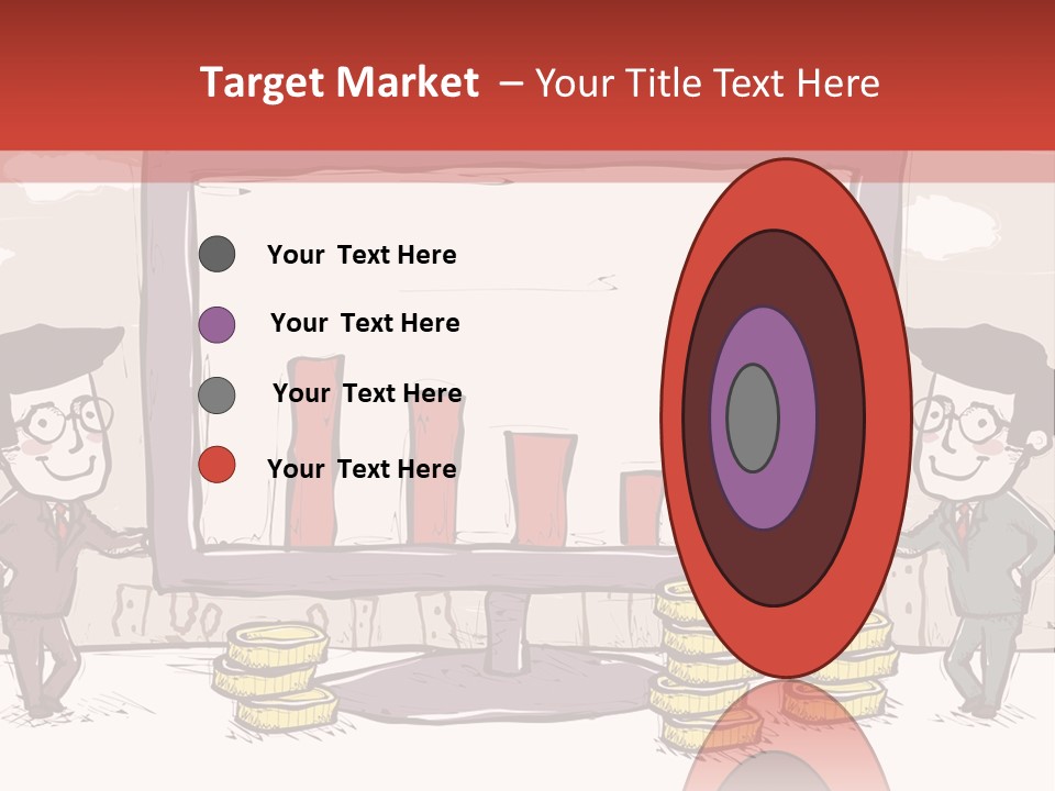 A Cartoon Of Two Men Standing In Front Of A Computer Screen With Stacks Of Coins PowerPoint Template