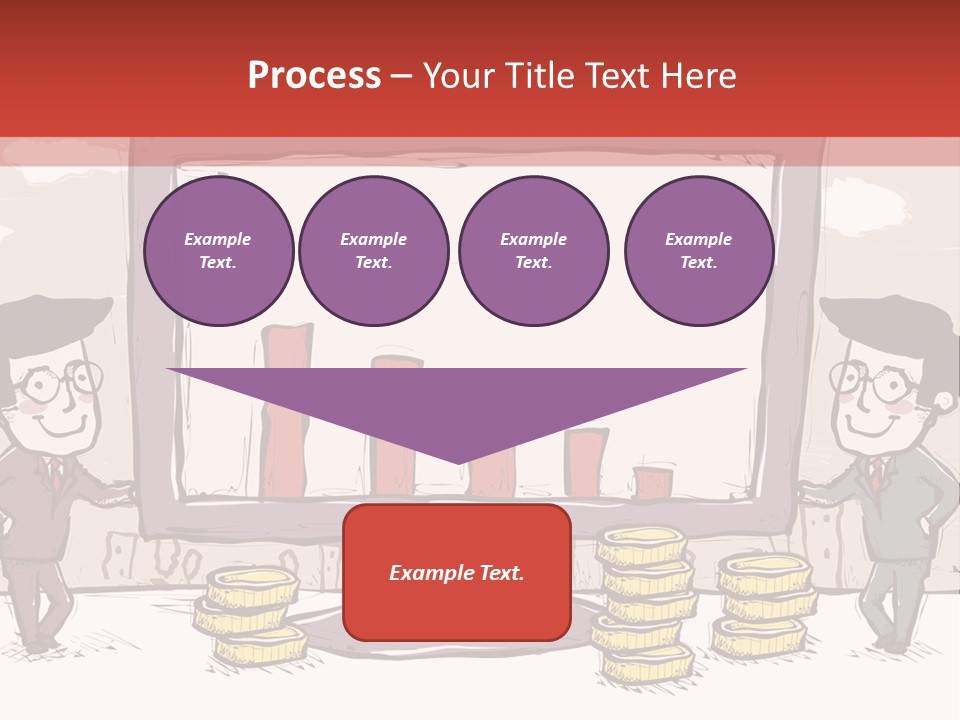 A Cartoon Of Two Men Standing In Front Of A Computer Screen With Stacks Of Coins PowerPoint Template