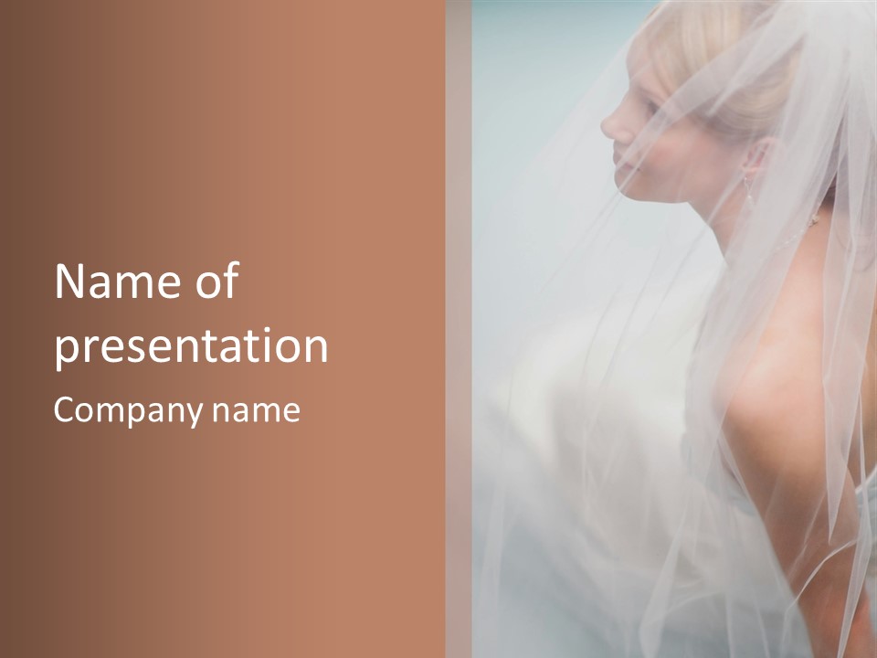 A Woman With A Veil On Her Head PowerPoint Template