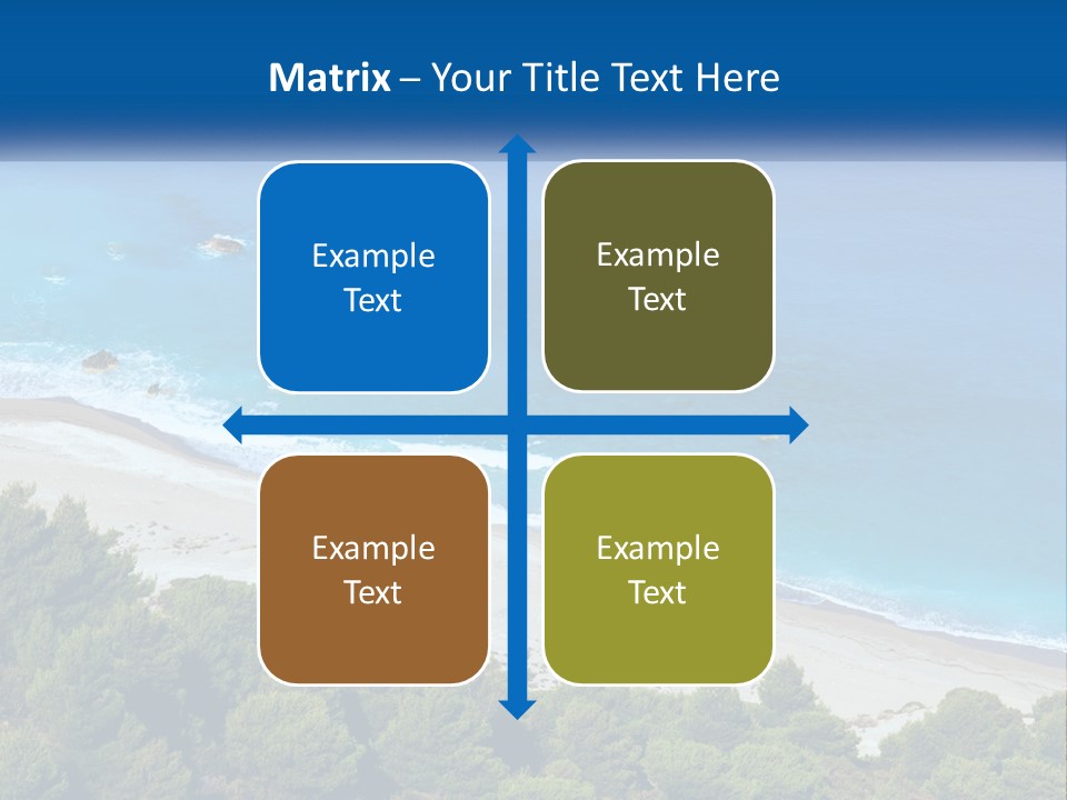 An Aerial View Of A Beach With Blue Water PowerPoint Template