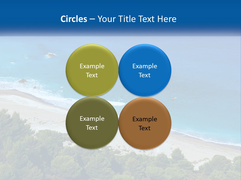 An Aerial View Of A Beach With Blue Water PowerPoint Template