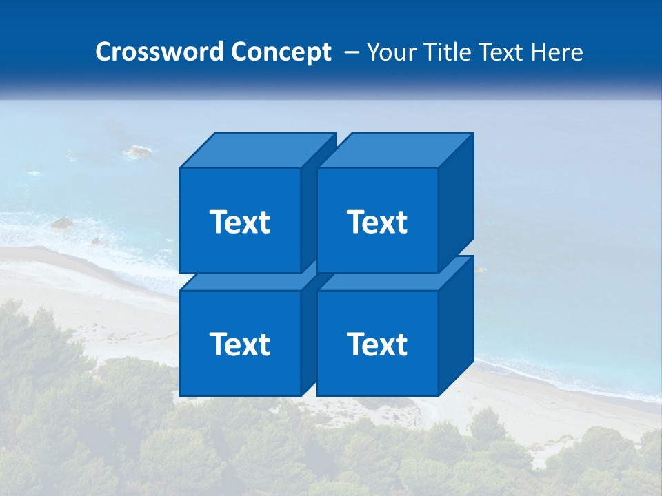 An Aerial View Of A Beach With Blue Water PowerPoint Template