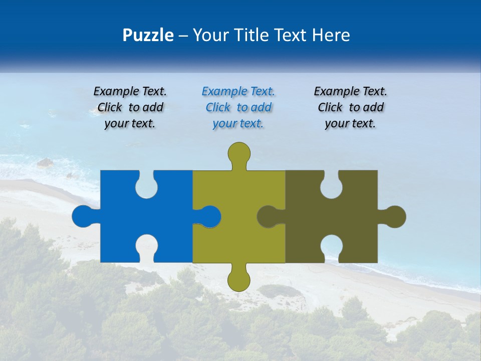 An Aerial View Of A Beach With Blue Water PowerPoint Template