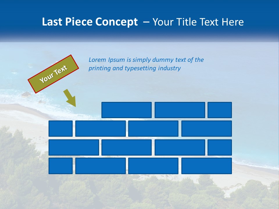 An Aerial View Of A Beach With Blue Water PowerPoint Template