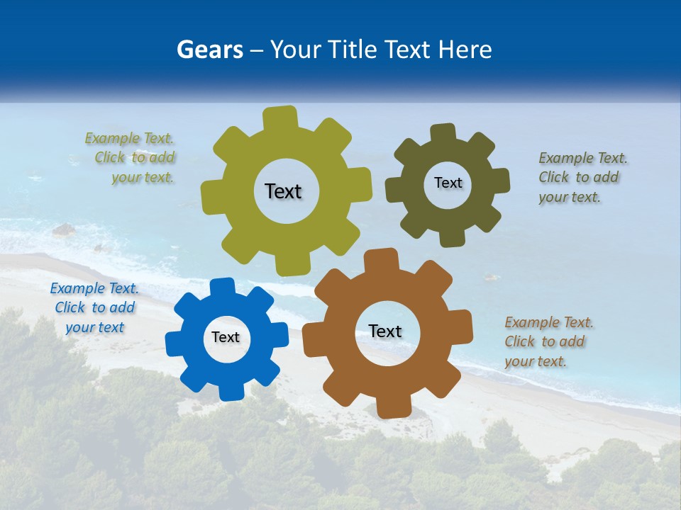 An Aerial View Of A Beach With Blue Water PowerPoint Template