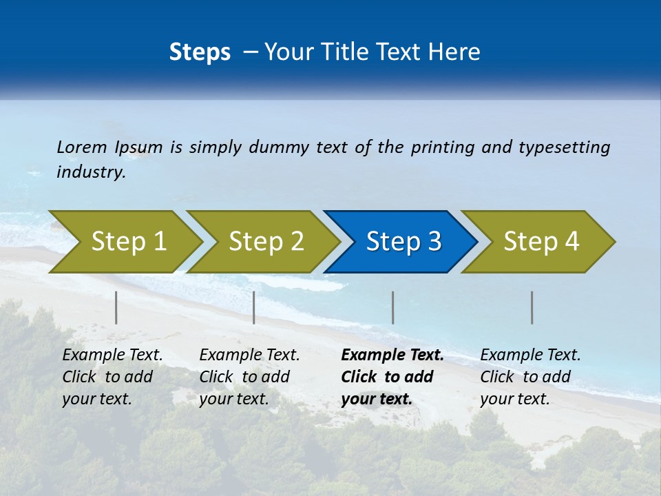 An Aerial View Of A Beach With Blue Water PowerPoint Template
