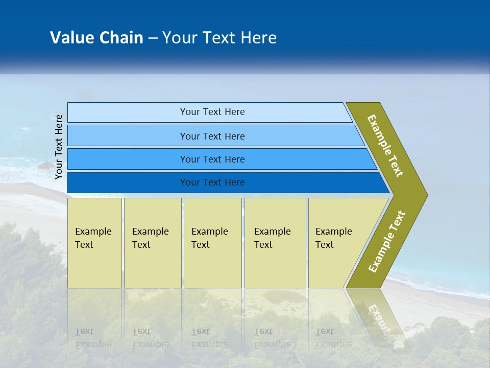 An Aerial View Of A Beach With Blue Water PowerPoint Template