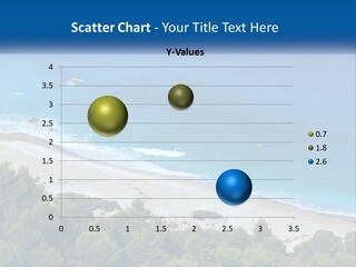 An Aerial View Of A Beach With Blue Water PowerPoint Template