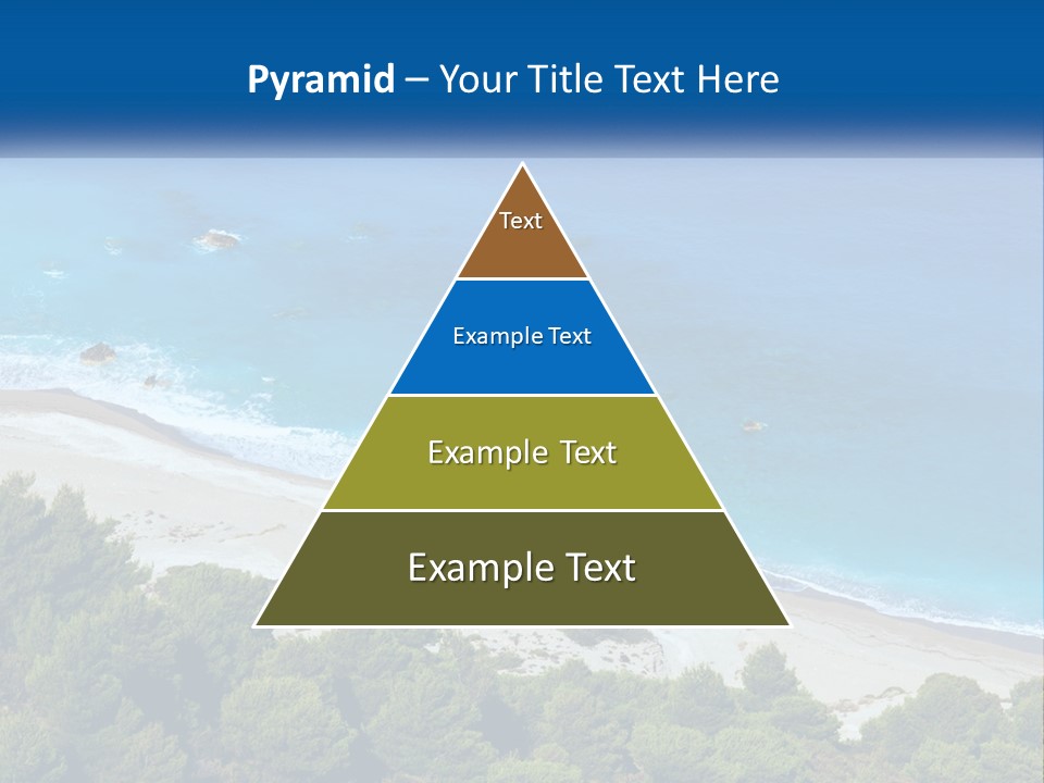 An Aerial View Of A Beach With Blue Water PowerPoint Template