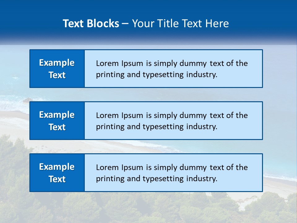 An Aerial View Of A Beach With Blue Water PowerPoint Template