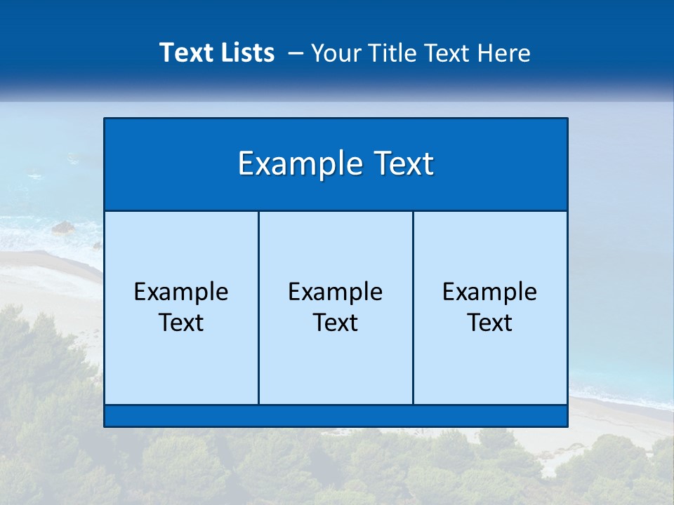 An Aerial View Of A Beach With Blue Water PowerPoint Template