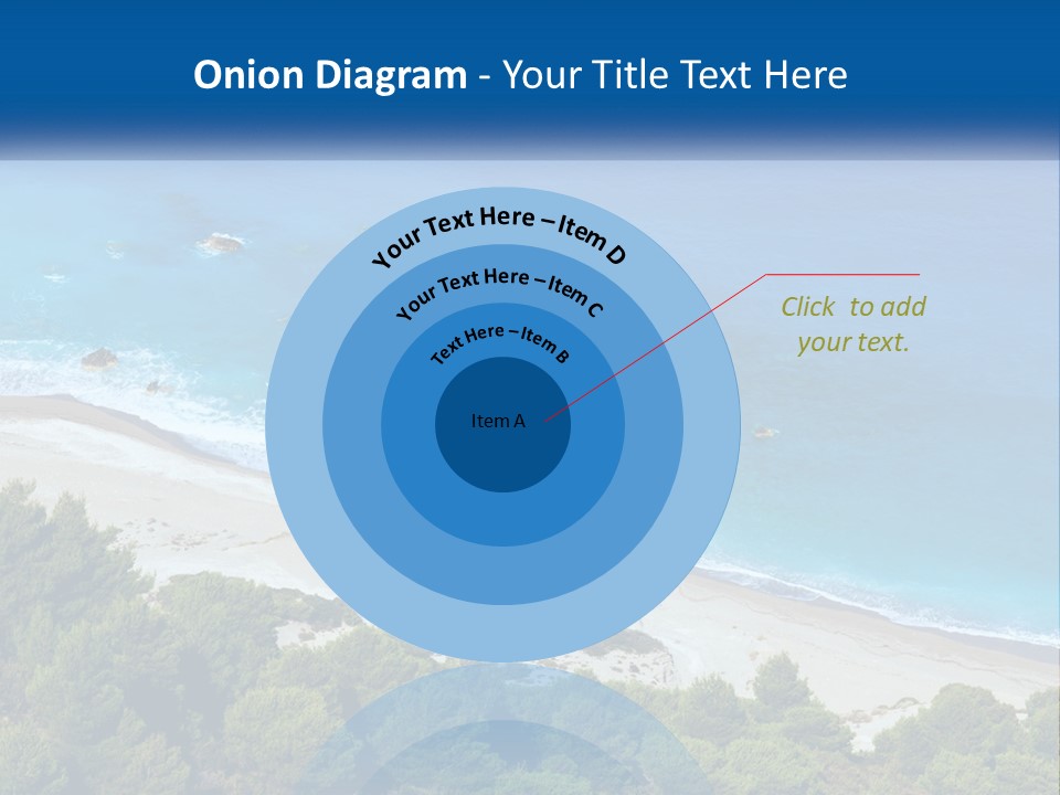 An Aerial View Of A Beach With Blue Water PowerPoint Template