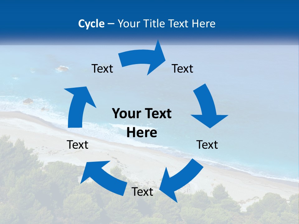 An Aerial View Of A Beach With Blue Water PowerPoint Template