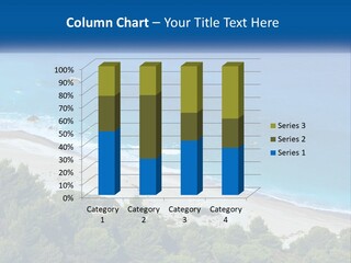 An Aerial View Of A Beach With Blue Water PowerPoint Template