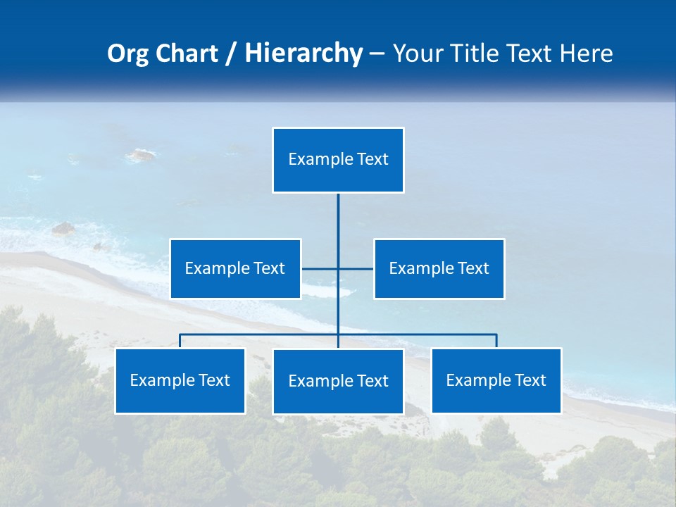 An Aerial View Of A Beach With Blue Water PowerPoint Template