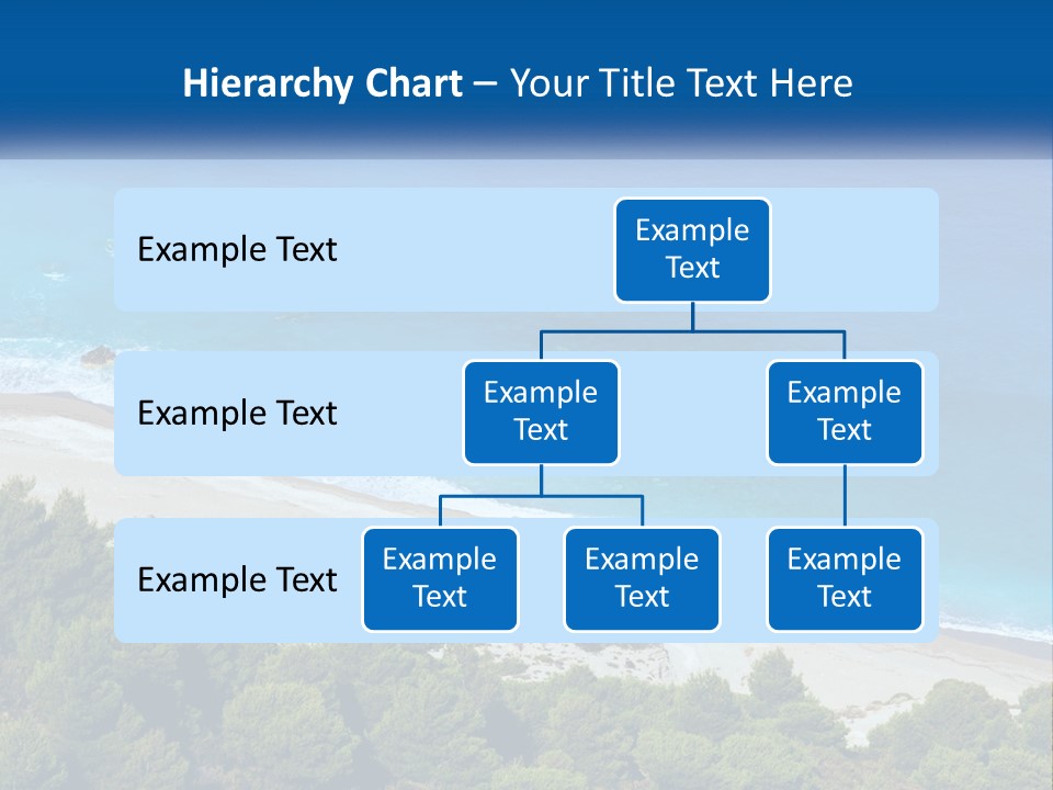 An Aerial View Of A Beach With Blue Water PowerPoint Template