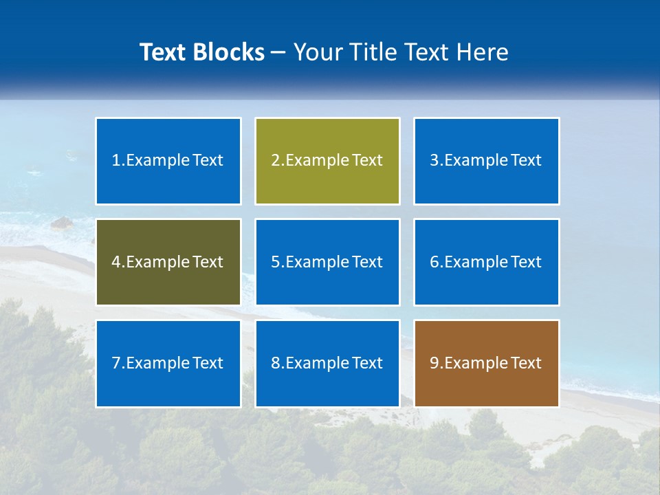 An Aerial View Of A Beach With Blue Water PowerPoint Template