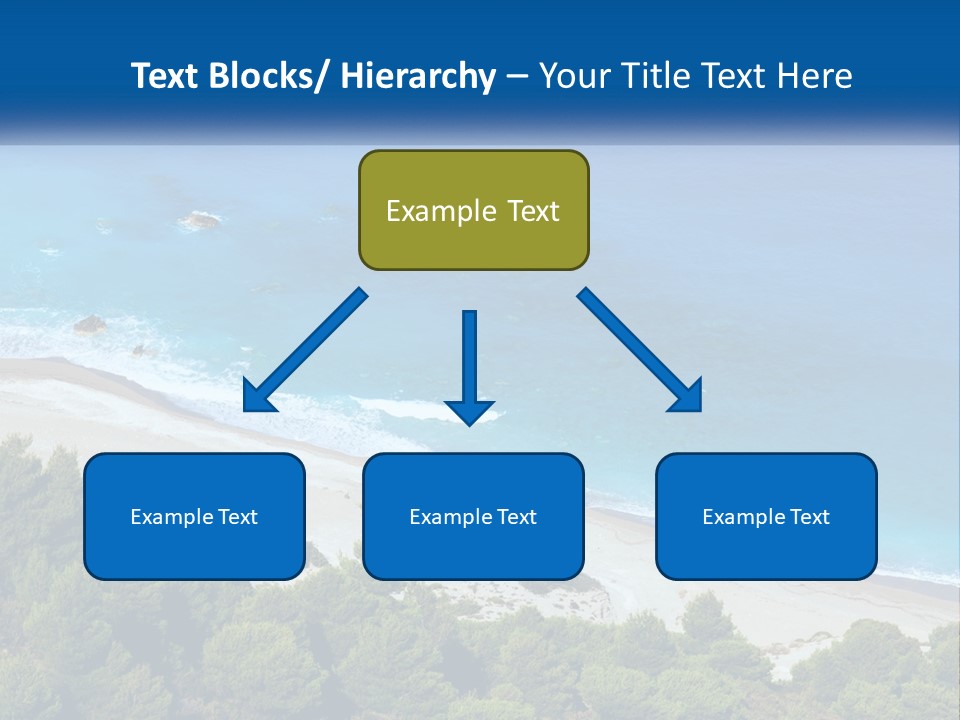 An Aerial View Of A Beach With Blue Water PowerPoint Template
