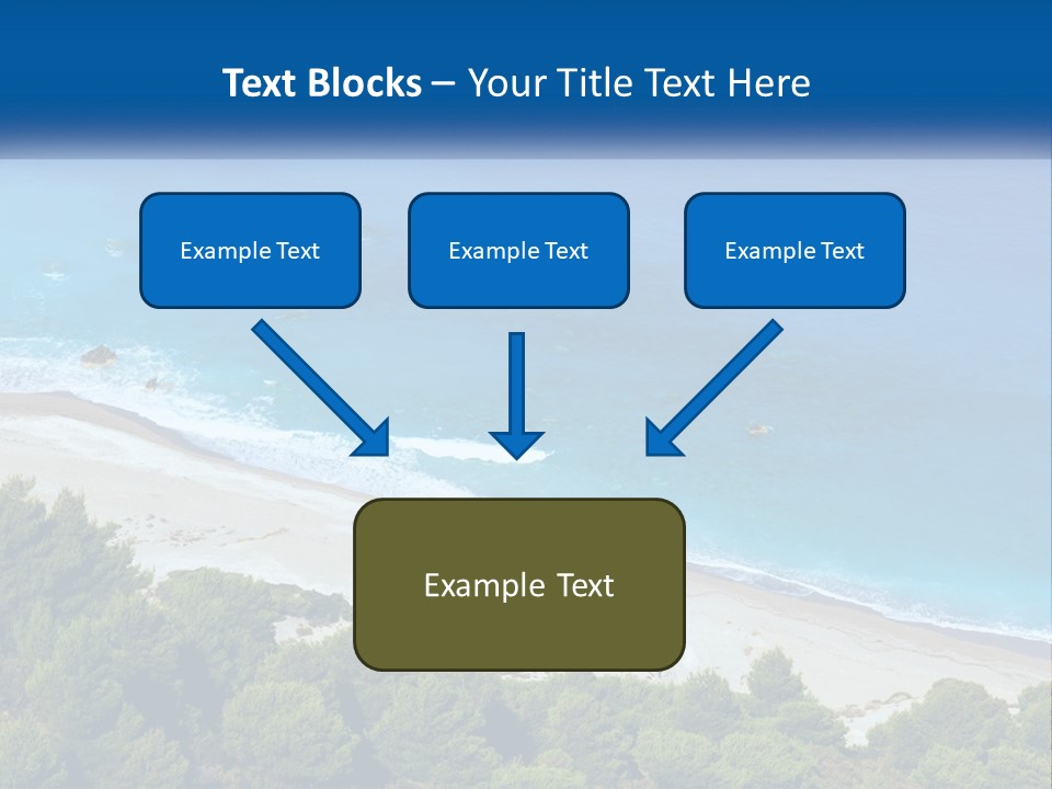 An Aerial View Of A Beach With Blue Water PowerPoint Template