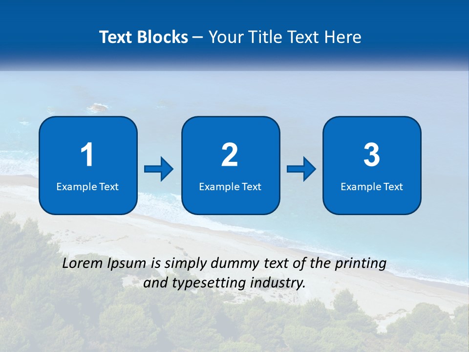 An Aerial View Of A Beach With Blue Water PowerPoint Template