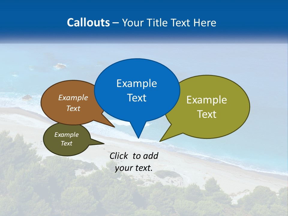 An Aerial View Of A Beach With Blue Water PowerPoint Template