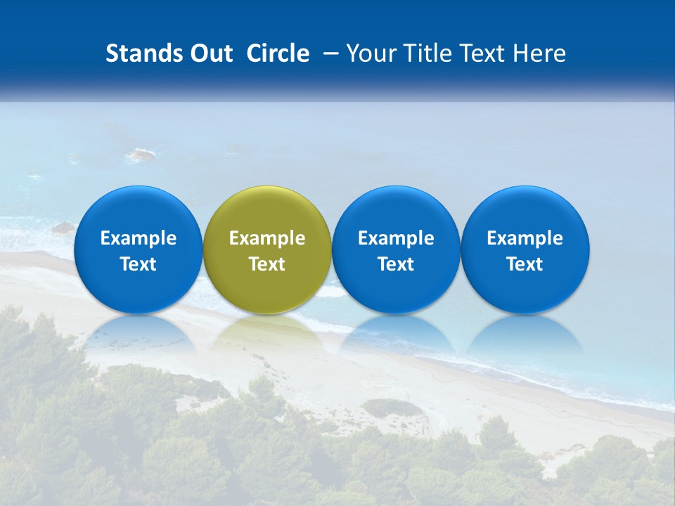 An Aerial View Of A Beach With Blue Water PowerPoint Template