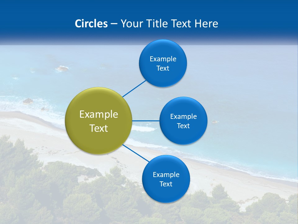 An Aerial View Of A Beach With Blue Water PowerPoint Template