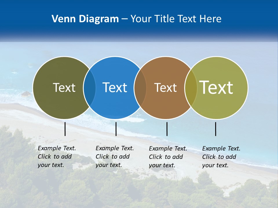 An Aerial View Of A Beach With Blue Water PowerPoint Template