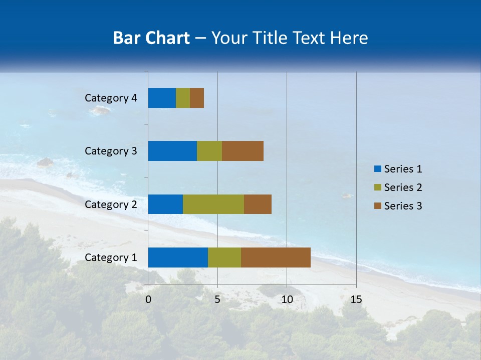 An Aerial View Of A Beach With Blue Water PowerPoint Template