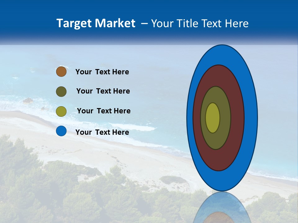An Aerial View Of A Beach With Blue Water PowerPoint Template