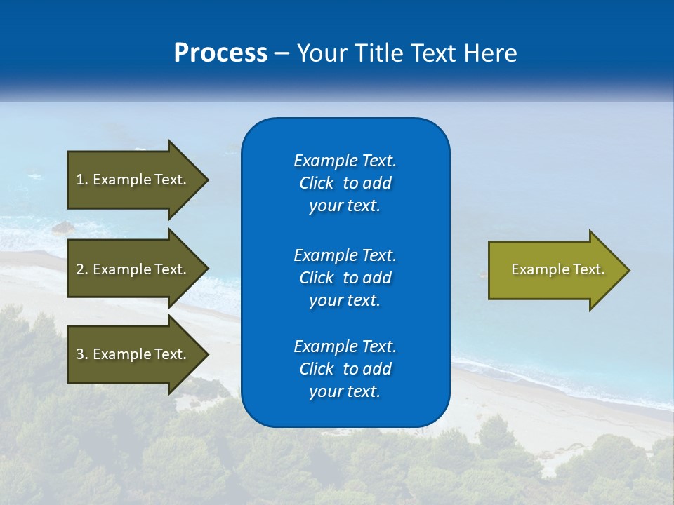 An Aerial View Of A Beach With Blue Water PowerPoint Template