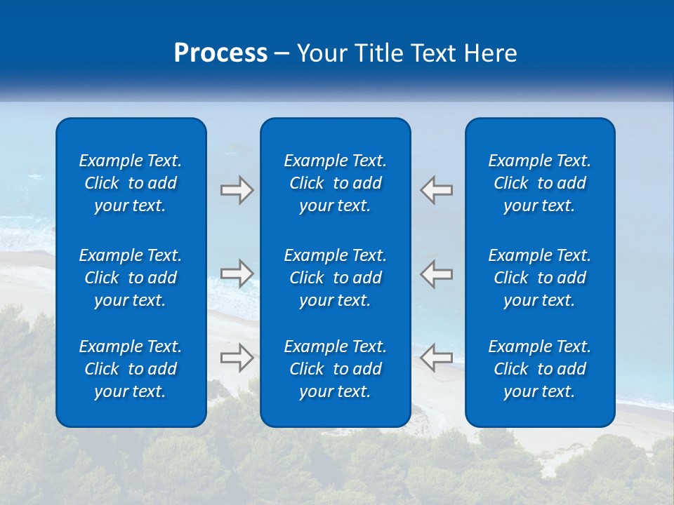 An Aerial View Of A Beach With Blue Water PowerPoint Template