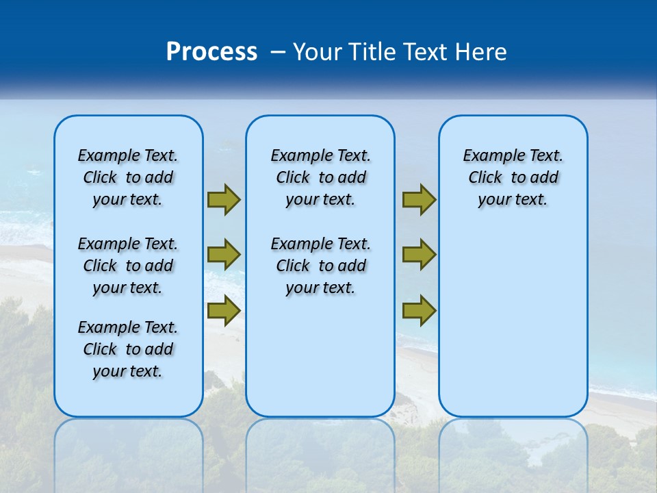 An Aerial View Of A Beach With Blue Water PowerPoint Template