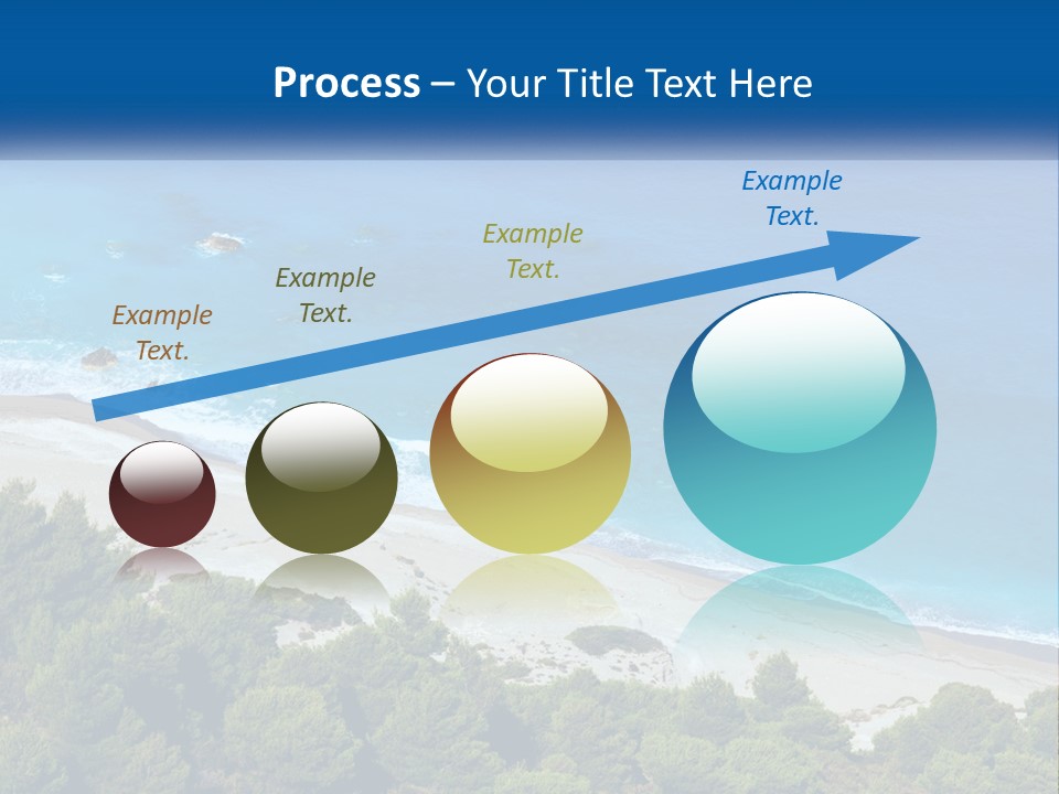 An Aerial View Of A Beach With Blue Water PowerPoint Template